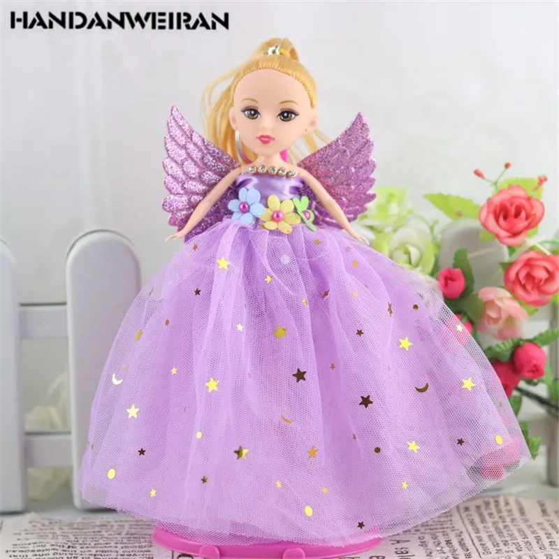 

1PCS 18 Cm New Style Confused Doll Stars Angel Wings Key Ring Children Toys for girl Gift 2019 hot selling color sent randomly