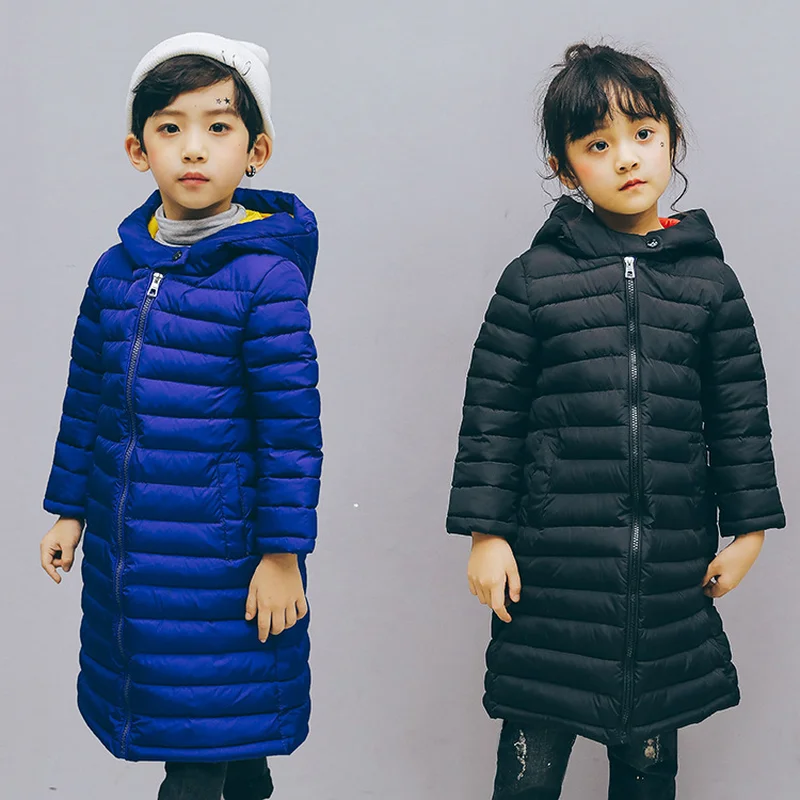 

2019 New Children Jacket Outerwear Kids Winter Jackets for Girls Boy Autumn Warm Long Down Hooded Coat Teenage Parka