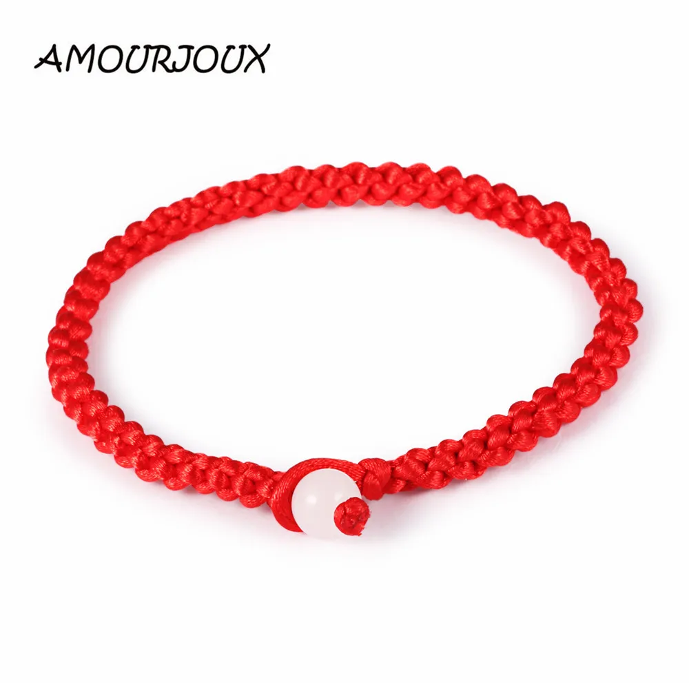 AMOURJOUX 1 шт. модный браслет с красной нитью красные браслеты веревки для женщин