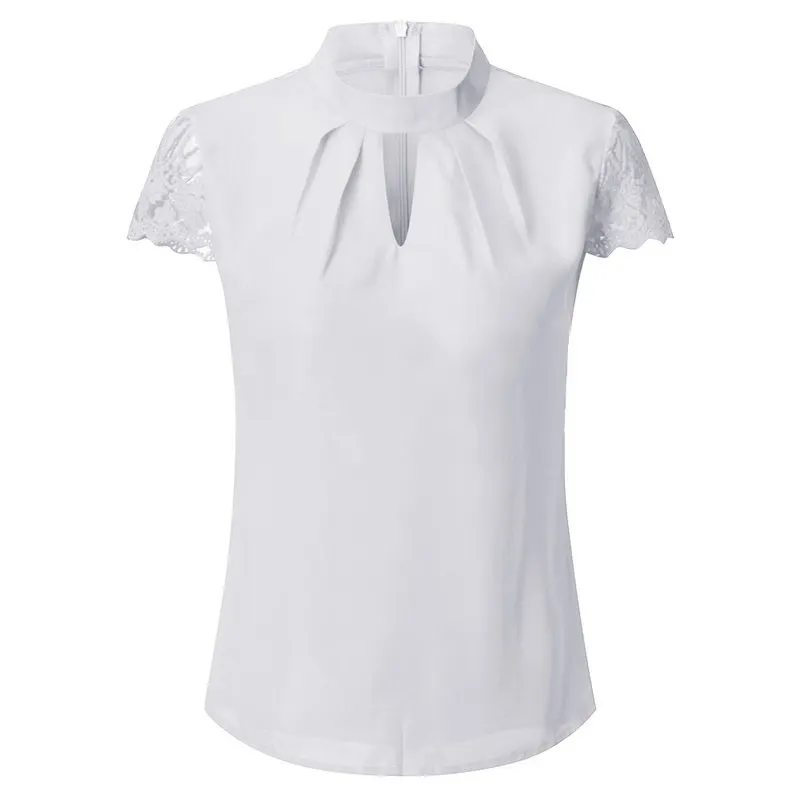 LAAMEI Summer Sexy Lace Blouses Women Hollow Out Tops Female Solid Casual Office Shirts Plus Size Blusas V Neck Streetwear Tee LAAMEI Summer Sexy Lace Blouses Women Hollow Out Tops Female Solid Casual Office Shirts Plus Size Blusas V Neck Streetwear Tee