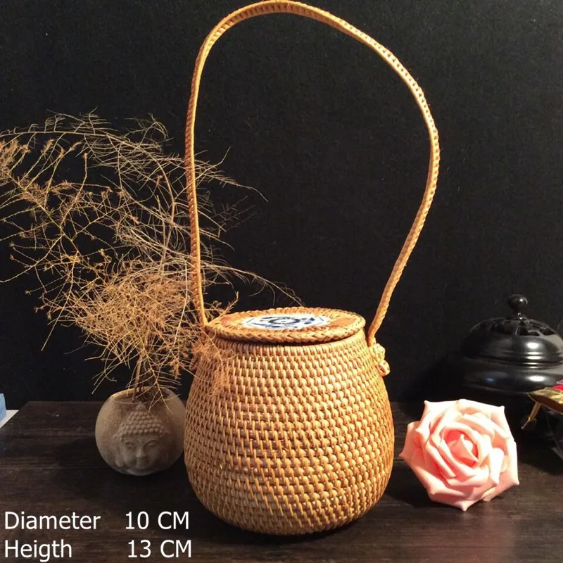 Buy 100 Hand Made Vietnam Rattan Knitted Hand Basket