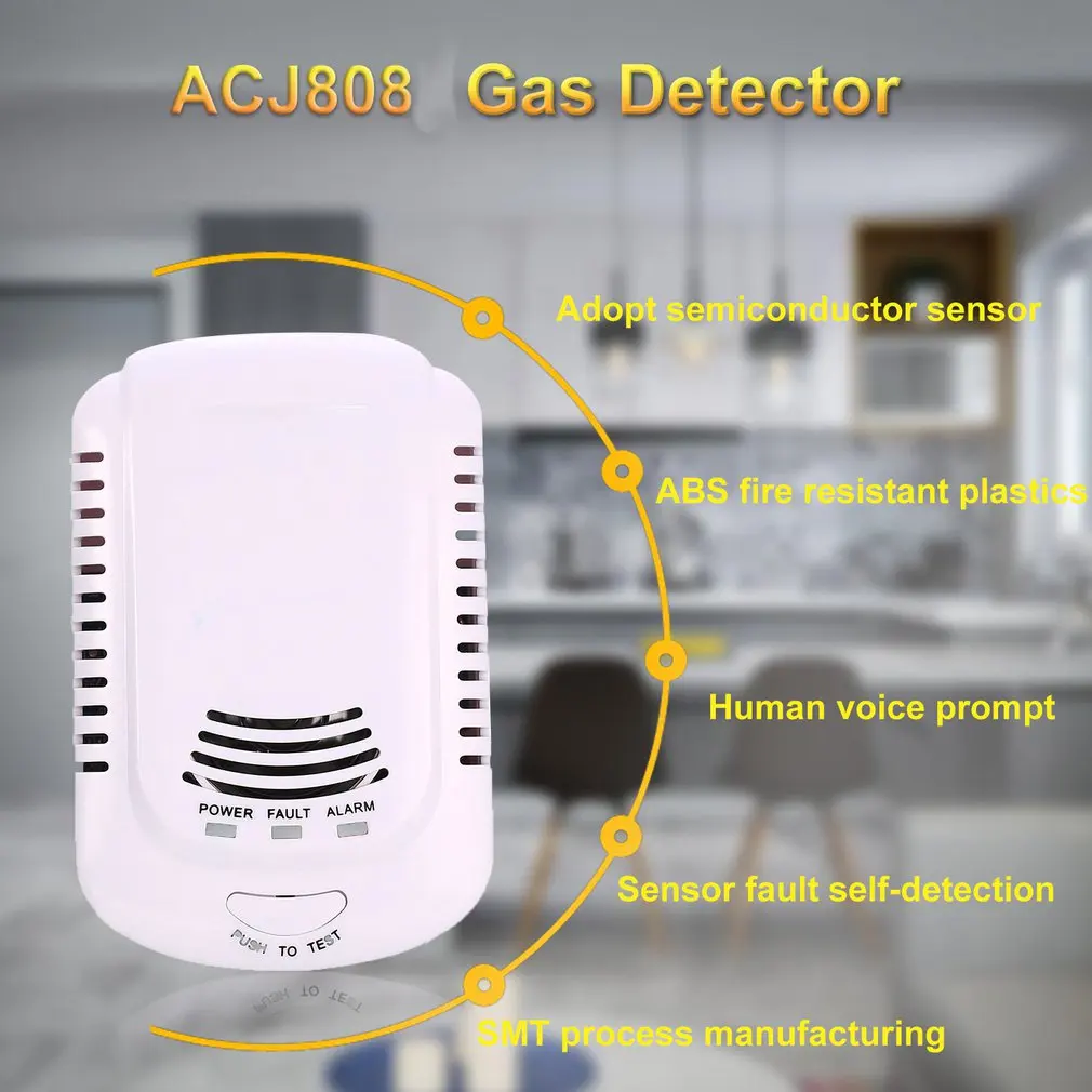 Детектор сигнал датчика сжиженного газа Природный анализатор утечки определить тестер Звук-свет сигнализации системы безопасности ЕС Plug