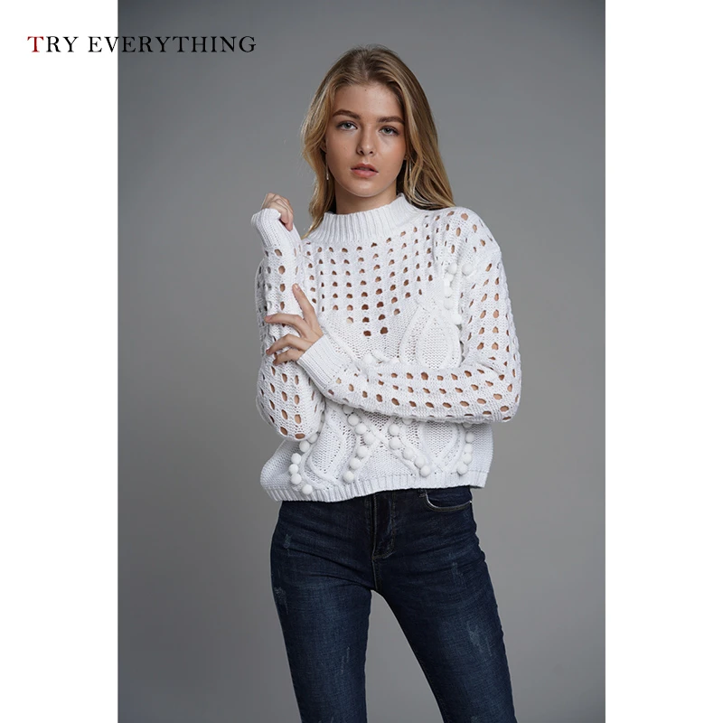 

Knit Sweater Women White Sweaters Ladies Hollow Out Back Women Sweaters And Pullovers Black Sweaters Women Winter 2019 Autumn
