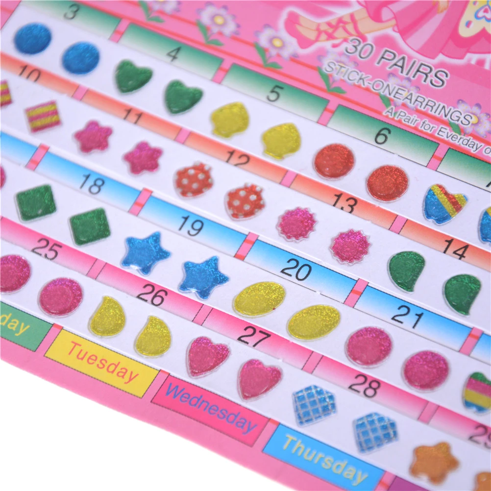 

2 Sheet =120PCS Cartoon Reward Crystal Stickers Toy Wonderful Children Stickers Head Earring Diy Sticker Toy