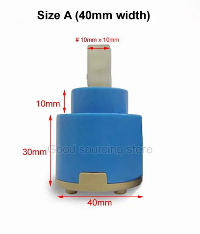 Высокое качество 40 мм 35 мм Замена горячей и холодной воды кран картридж - Цвет: Синий