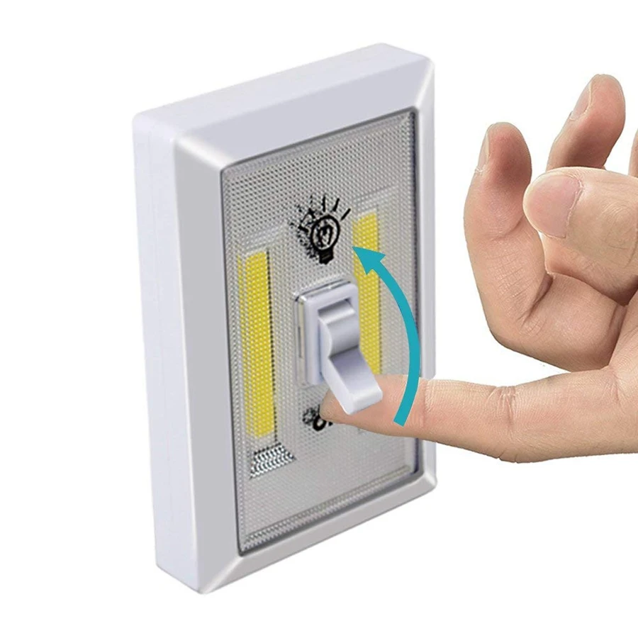 

COB LED Cordless Switch Light Tap Light Battery 4*AAA Operated Night lights Portable for Cabinet Shelf Closet Kitchen RV Car