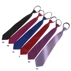 Men Pre-tied Adjustable Zipper Tie Necktie Plaid Dot Business Formal Wedding Clothes Accessories Men Pre-tied Adjustable Zipper Tie Necktie Plaid Dot Business Formal Wedding Clothes Accessories