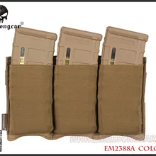 Emerson Шестерни тройной M4 чехол быстро журнал MOLLE снаряжение для военных игр для страйкбола пейнтбол оборудование MAG EM2388 КАЙОТ коричневый, черный Мультикам