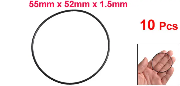 Uxcell Горячая 10 шт./партия толщина 1,5 мм черное резиновое уплотнительное кольцо уплотнительная прокладка шайбы Id 30 мм 35 мм 39 мм 42 мм 45 мм 47 мм 50 мм 52 мм