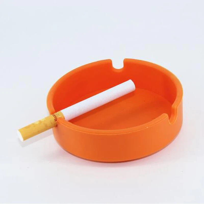 

5X Soft Silicone Round Ashtray Ash Tray Holder Portable Anti-scalding Cigarette Holder Eco-Friendly Ash Tray Holder Home Supply