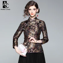 Весенне-осенняя Женская куртка, пальто коричневого, бежевого, золотистого цветов, Черная куртка с бусинами на пуговицах, винтажная куртка в китайском стиле