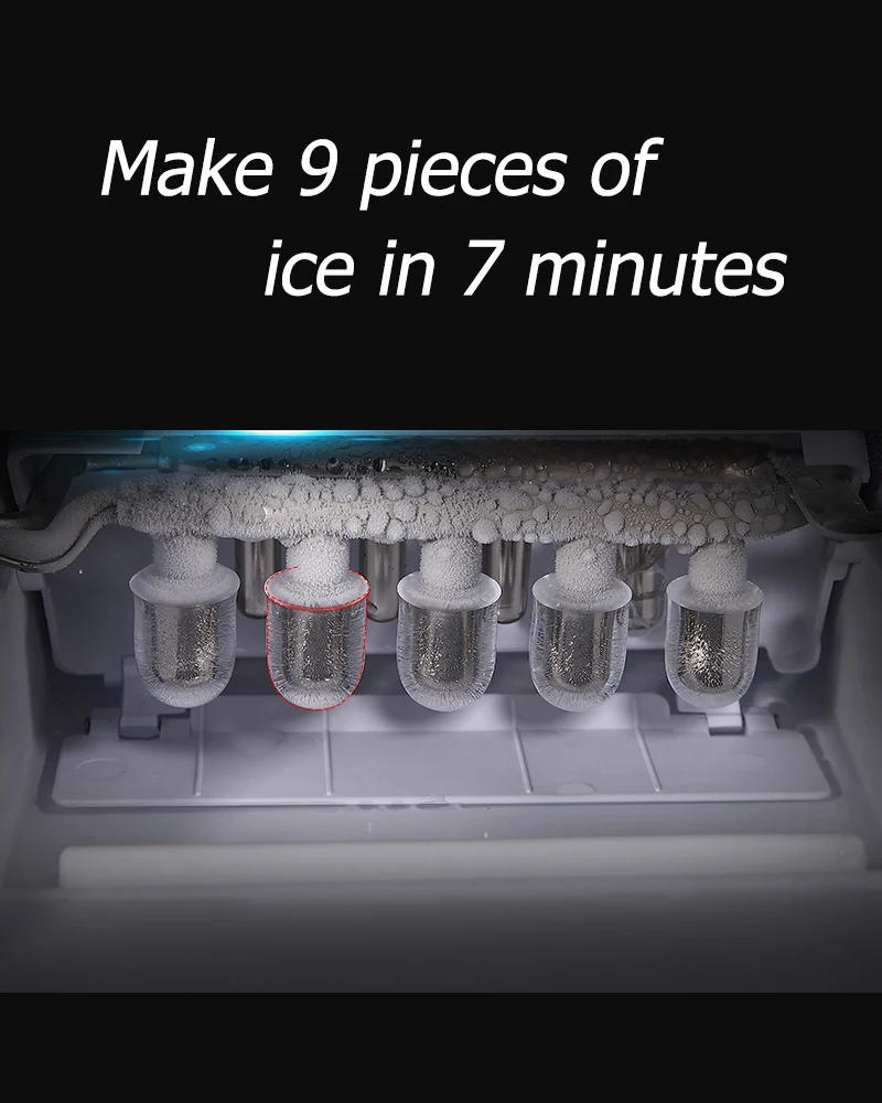 Macaiiroos автоматическая электрическая машина для льда/машина для производства льда квадратный Кубик льда делая машину(черный