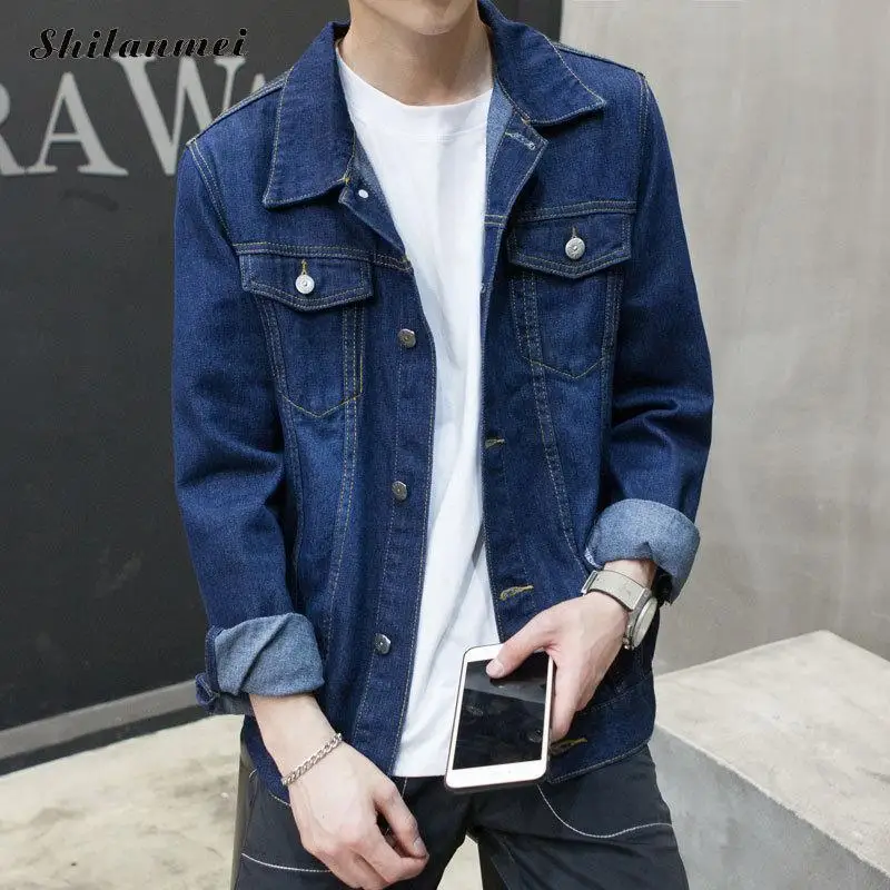 

4XL 3XL Autumn Winter Fashion Jeans Jackets Men Denim Coat Slim Fit Mens Jackets And Coats Plus Size Casual Bomber Jacket Male