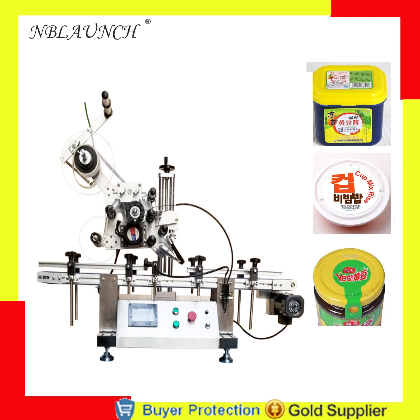 

Auto Flat Surface Labeling Machine Fully Automatic Labeler Bottle Cap Bag Book Label Sticker Table Top Sticking Free Shipping