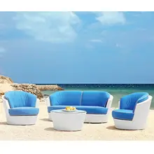 Горячая Торговая гарантия Современная круглая мебель современный ротанговый диван