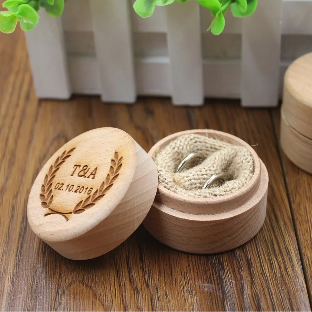 Custom Ring Box Personalized Wedding Valentines Engagement Wooden Ring Bearer Box Rustic Wedding Ring Box Holder