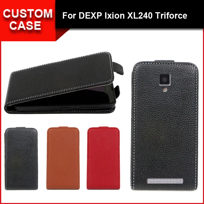 

Luxury flip vertical cover bag flip up and down PU Leather Case for DEXP Ixion XL240 Triforce, free gift