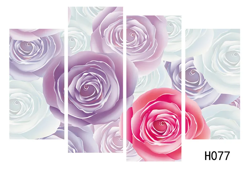 Promotion-4-Panel-Rose-Canvas-Oil-Painting-HD-large-Picture-Print-On-Canvas-Home-Decor-For (1)
