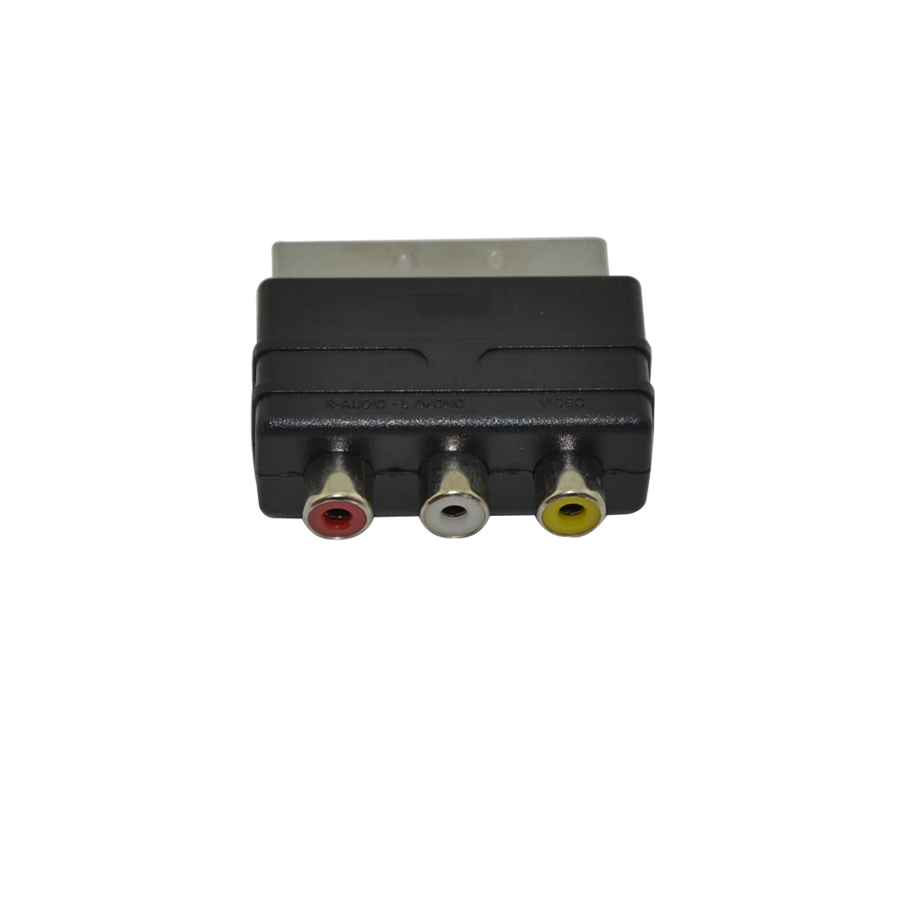 

RGB Scart Plug to 3RCA RCA Female AV Adapter AV TV Audio Converter for PS4 WII Video DVD VCR Recorder TV Television Projector