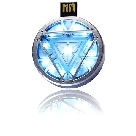 

2016Hot ! sale Iron MAN 3 ARC REACTOR LED Flash USB Flash Drive 8GB 16GB 32GB 64GB 128GB Pen Drive USB Pendrive Free shipping