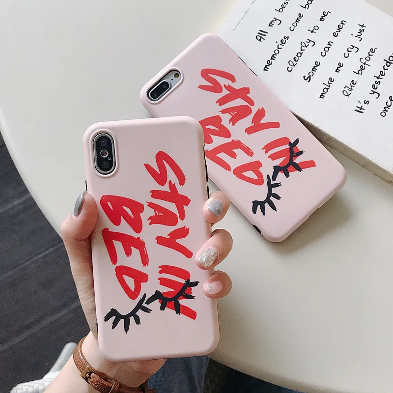 

Fashion Pink Phone Case For iPhone X XS Max XR Cute Eyelash Cover For iPhone 8 7 6 6S Plus Soft Silicone Case Coque Funda Capa