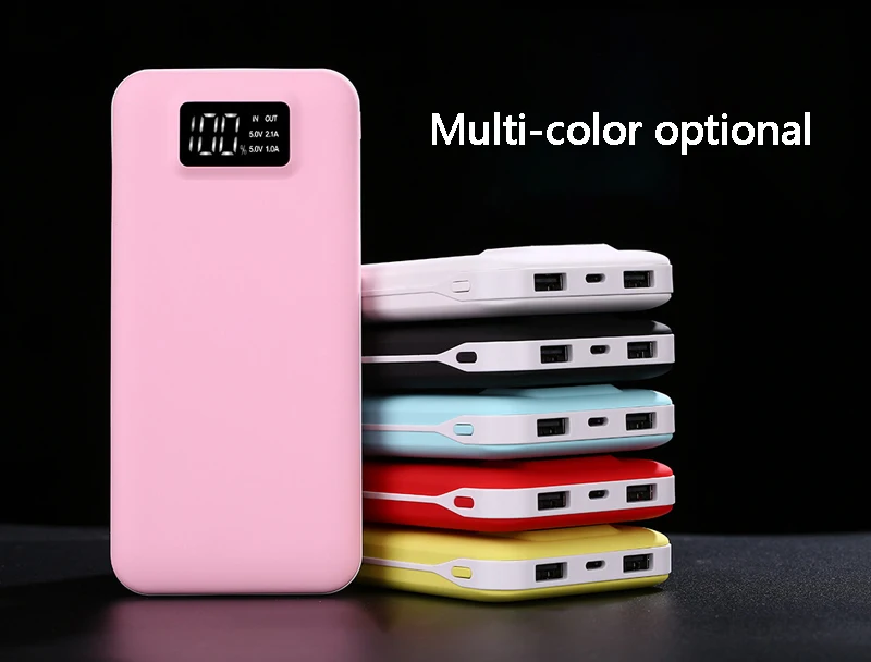 Power bank ультра тонкий 20000mAh мобильный источник питания цифровой ЖК дисплей