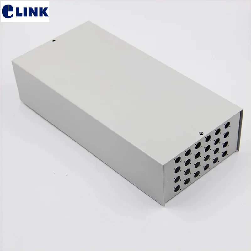 FTTH FC blank terminal box 24 cores SPCC 24 ports FC fiber optic patch panel FTTX distribution box Beige ELINK 1.0mm thickened ftth olt 8 ports gpon olt 10g sfp supply any brand fttx onu