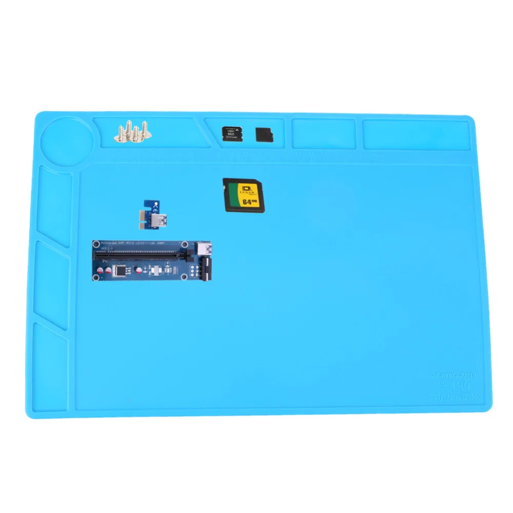 Heat Insulation Soldering Desk Mat Silicone Heat Gun BGA Soldering Station Pad Maintenance Working Mat Repair Tools
