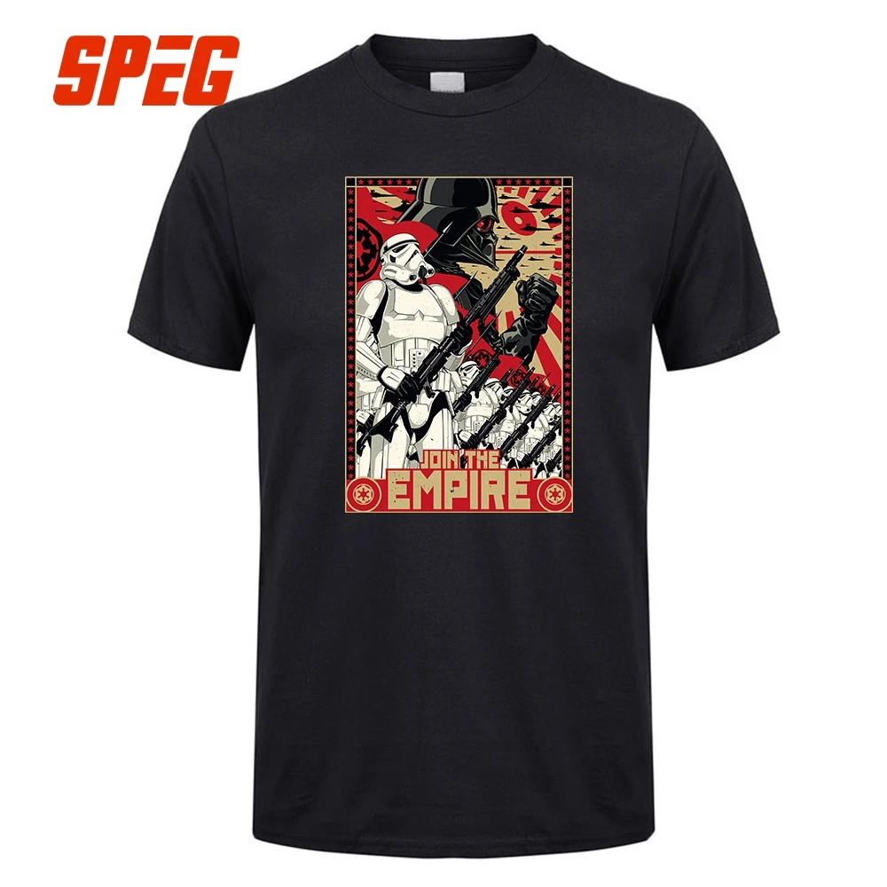 

Tees Shirt Empire Propaganda Star Wars Men Natural Cotton Short Sleeve Shirt Classical Men's Cool Design T Shirt Men 2017 TEES
