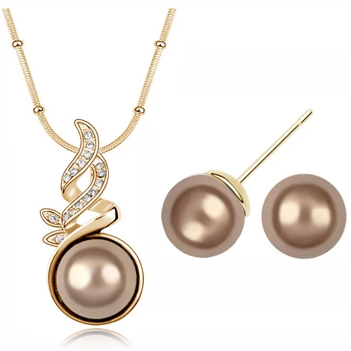 Ювелирный Комплект из колье и серёг с жемчугом|fashion jewelry set|jewelry setsjewelry sets fashion |