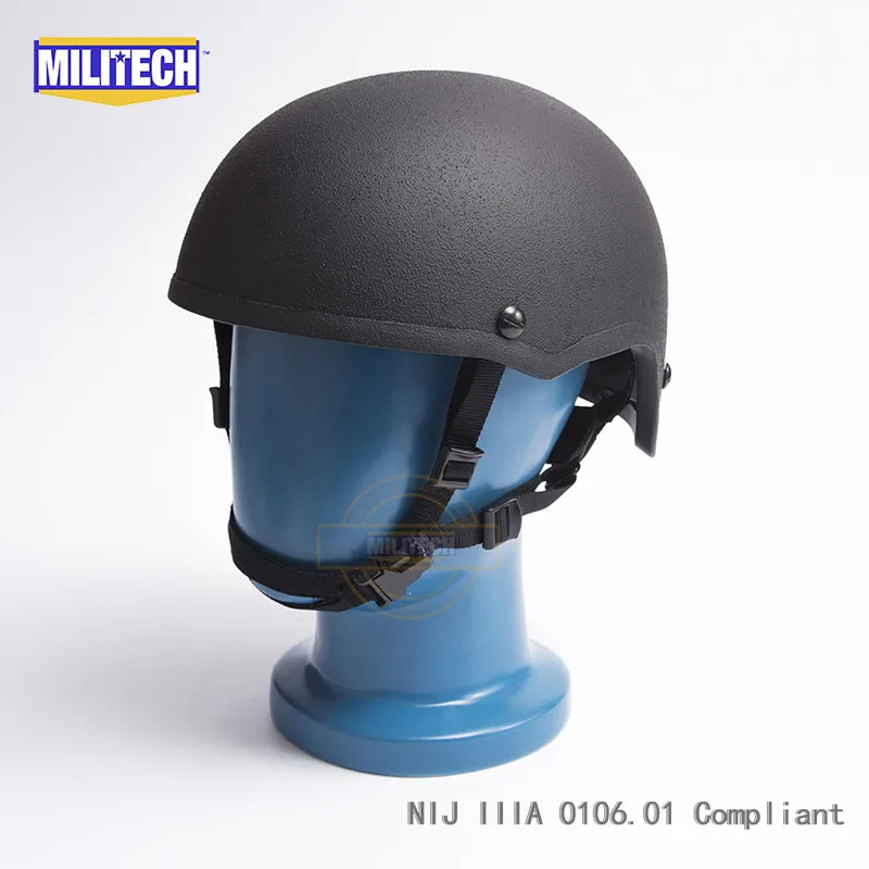 MILITECH черный H затылок лайнер NIJ уровень IIIA 3A High Cut арамидный баллистический пуленепробиваемый шлем с 5 лет гарантии и Тест видео
