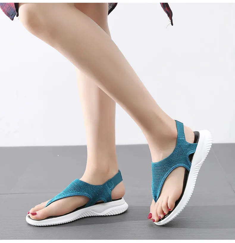 LL 9520-2019 Breathable Flyknit Women Sandals Summer Woman Shoes-15