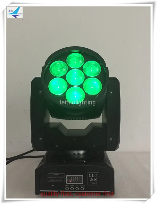 (12 шт./партия) гуанчжоу 7x12 Вт увеличить rgbw 4 в 1 quad Moving Head луч света мыть освещения