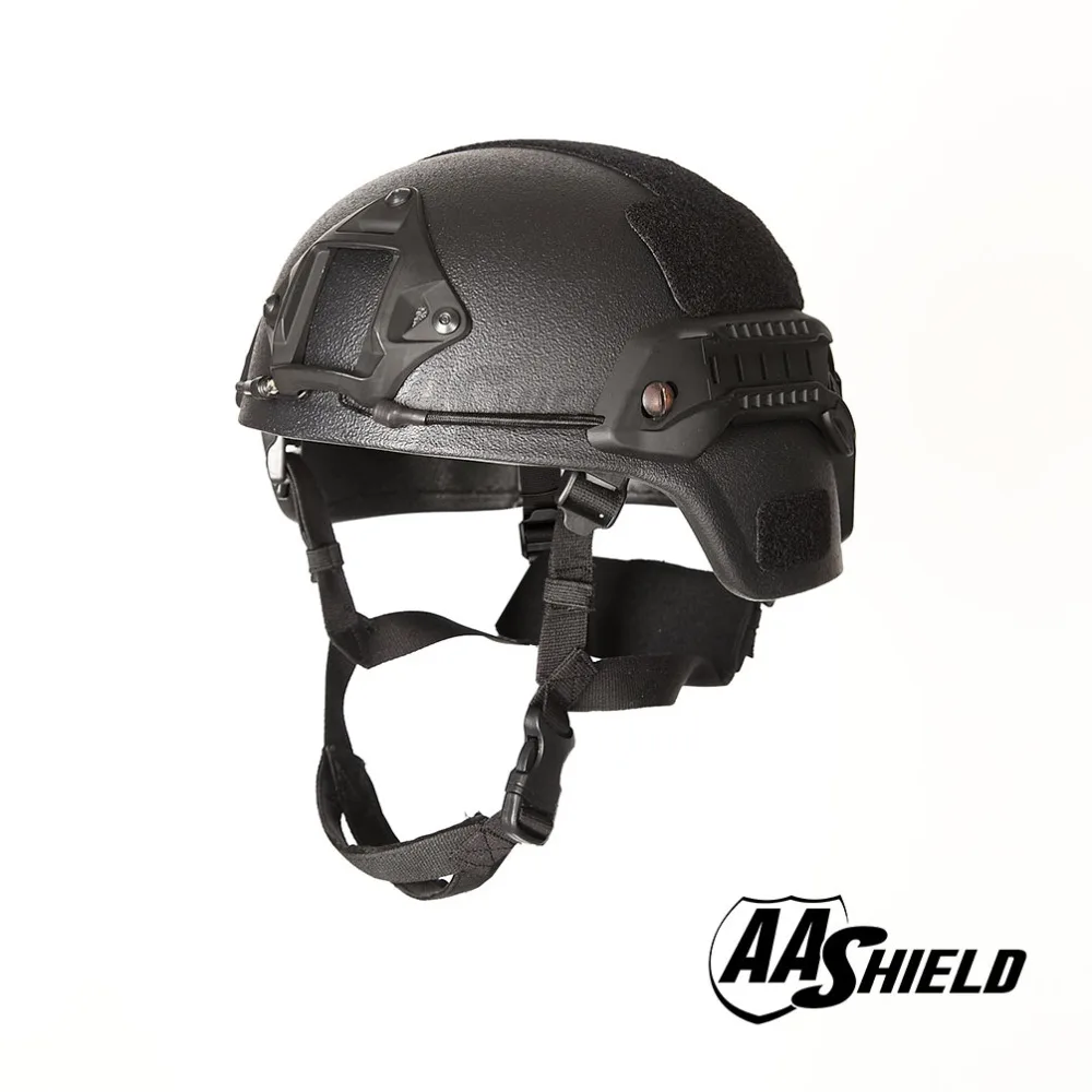 AA Shield Ballistic MICH Tactical Version Teijin Helmet Color Black Bulletproof Aramid Safety NIJ Level IIIA Military Army AA Shield Ballistic MICH Tactical Version Teijin Helmet Color Black Bulletproof Aramid Safety NIJ Level IIIA Military Army