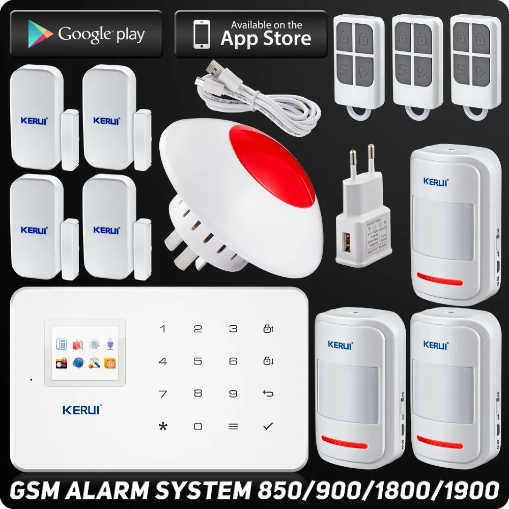 IOS Android APP Wireless GSM SMS Home Voice Alarm System Security
