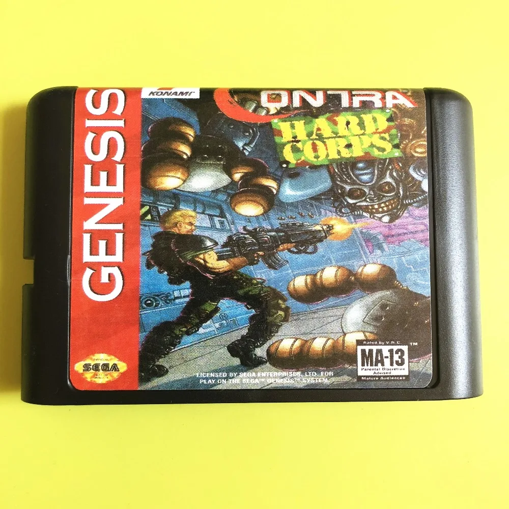 

Contra Hard Corps - NTSC-U only 16 bit MD Game Card For Sega Genesis