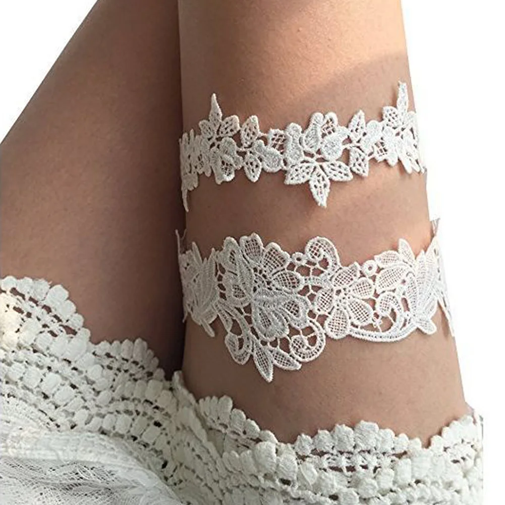 

2Pcs Sexy Lace Bride To Be Garter Belt Leg Circle Ring Hen Do Party Wedding Bachelorette Party Decoration Bridal Shower Wear