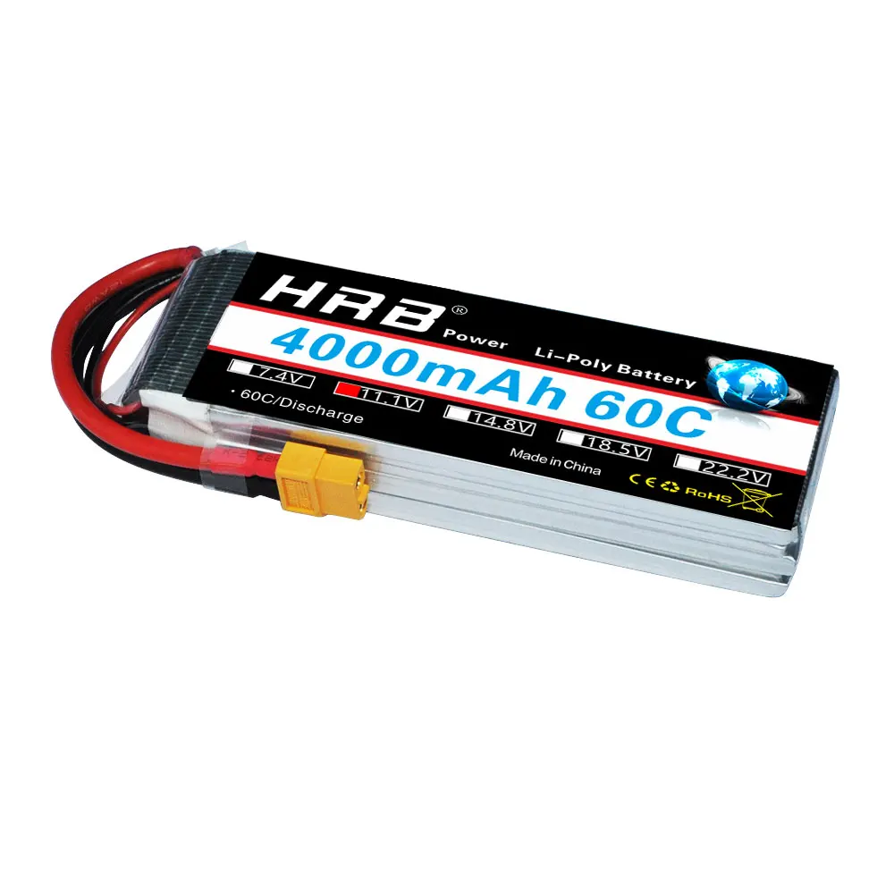 

HRB Lipo 3S Battery 11.1V 4000mAh 60C MAX 120C Drone AKKU For Helicopter RC Car Trex 500 Airplane Quadcopterr boat Truck Li-ion