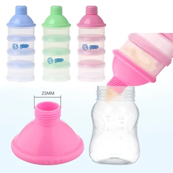 

NEW Baby Milk Powder Container Portable Formula Food Storage Dispenser 4Layer Makeup