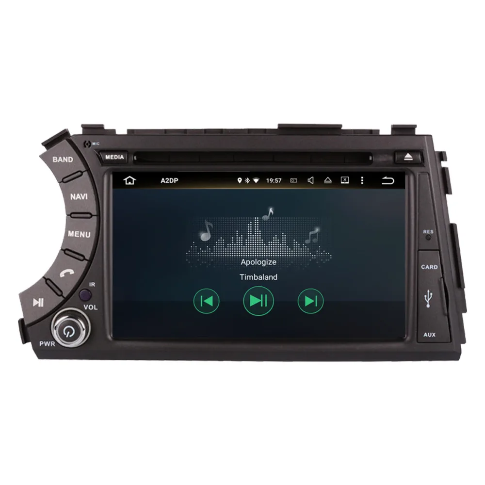 Best Android 8.0 Octa Core 4GB+32GB Car PC GPS Head Unit with Bluetooth For SsangYong Korando/Actyon/Kyron 2005-2012 Radio DAB+ Aux 4