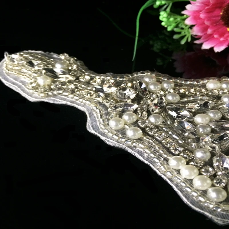 Серебряные стразы аппликация пояс невесты кристалл жемчуг ленты свадебный пояс Кушак для свадебная одежда подружки невесты Dresses-RA014-Y9511