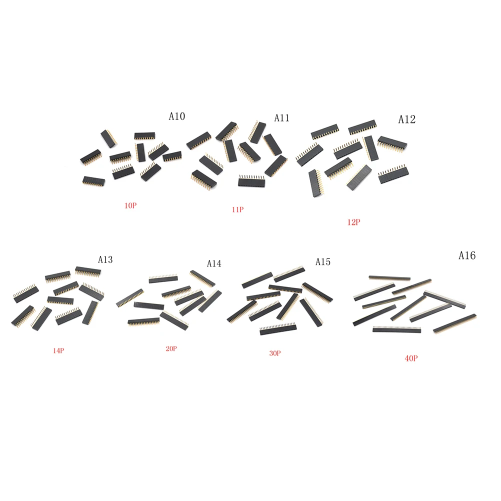 10 шт. 2 P-40 P заголовок правый угол Женский Однорядный разъем контактный шаг 2,54 мм