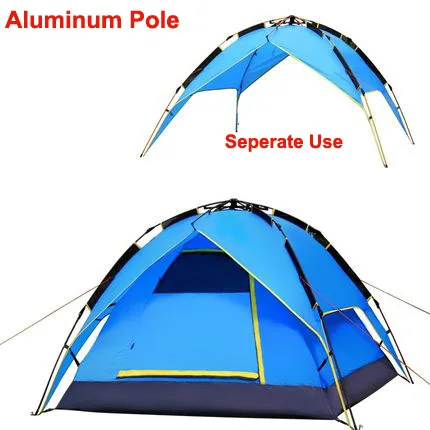 Best Offers 3-4 Person Quick Open Automatic Tent FOR Outdoor Camping , Waterproof Double Layer Outdoor Tent aluminum pole 