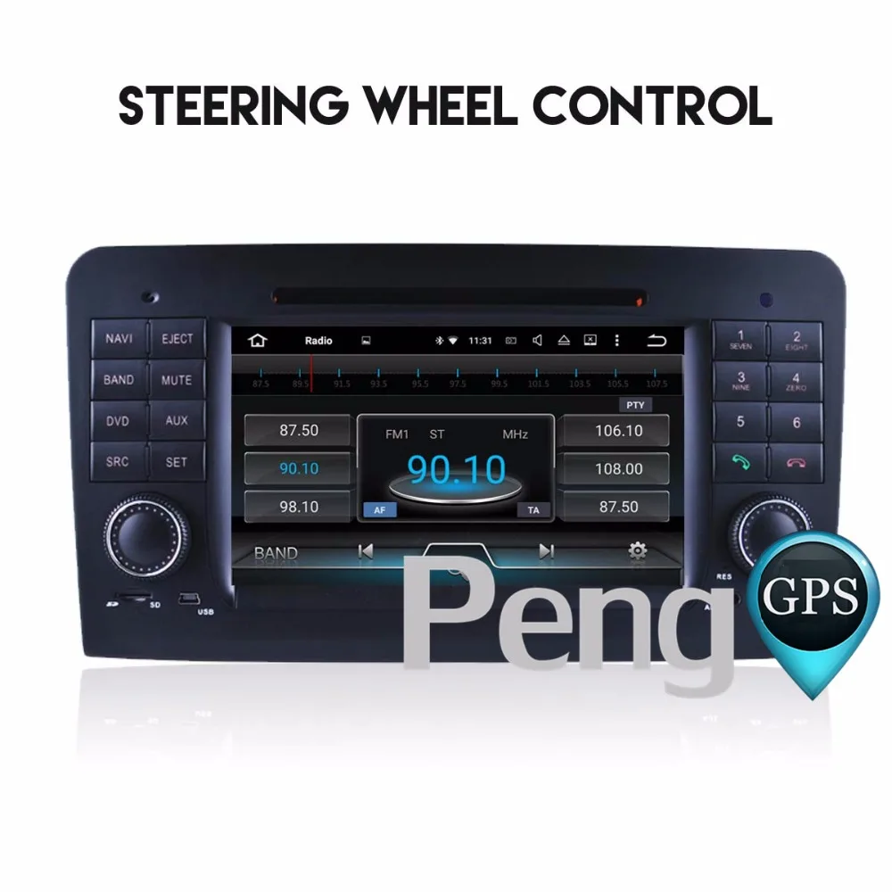 Cheap Octa Core 7 Inch CD DVD Player 2 Din Stereo Android 8.0 Car Radio for Benz  ML W164 GL X164 2005-2012 GPS Navigation Autoradio 1