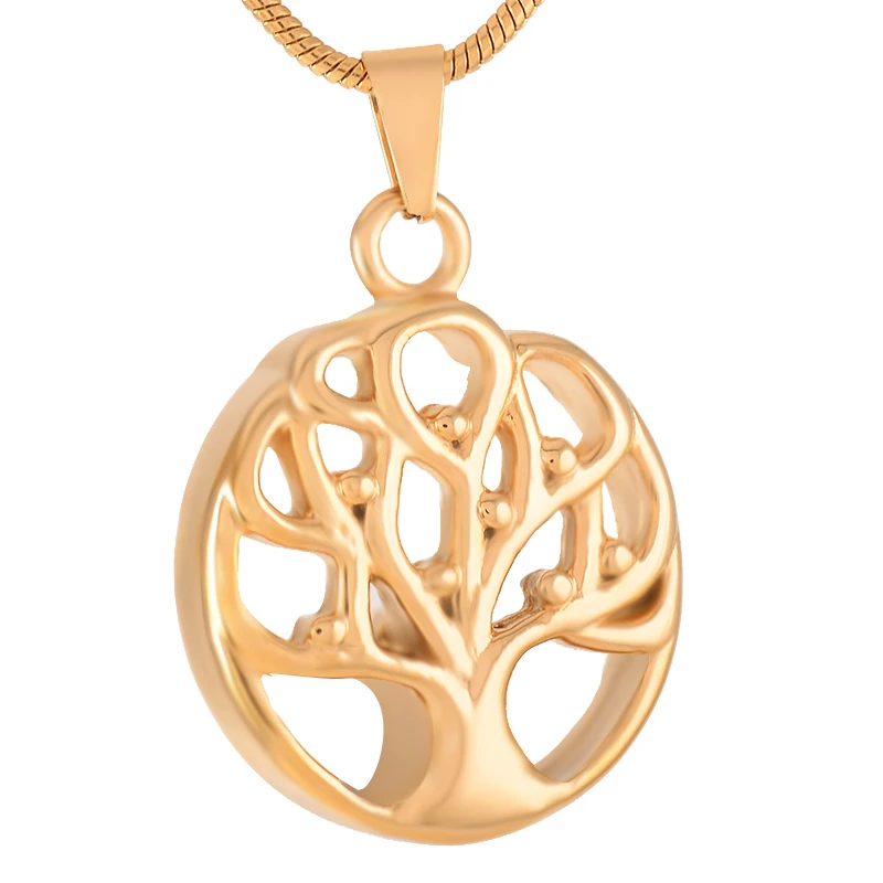 

IJD9342 Tree Of Life Cremation Necklace For Women&Men Ashes To Ashes Cremation Jewelry Keepsake Memorial Urn Pendant With Funnel