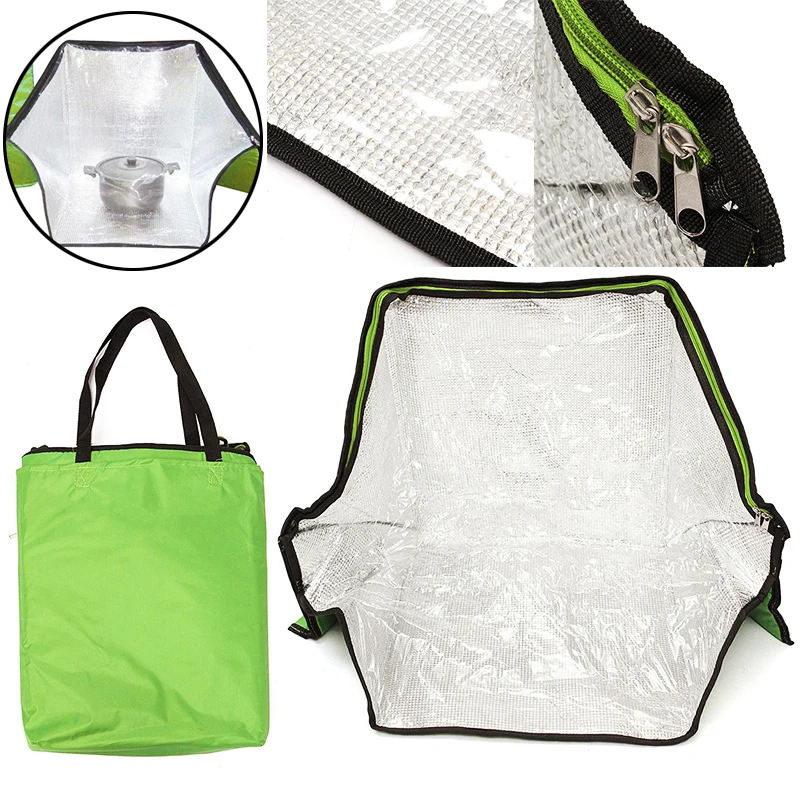 OSSIEAO Green Portable Solar Oven Bag Cooker Sun Outdoor Camping Travel Emergency Tool