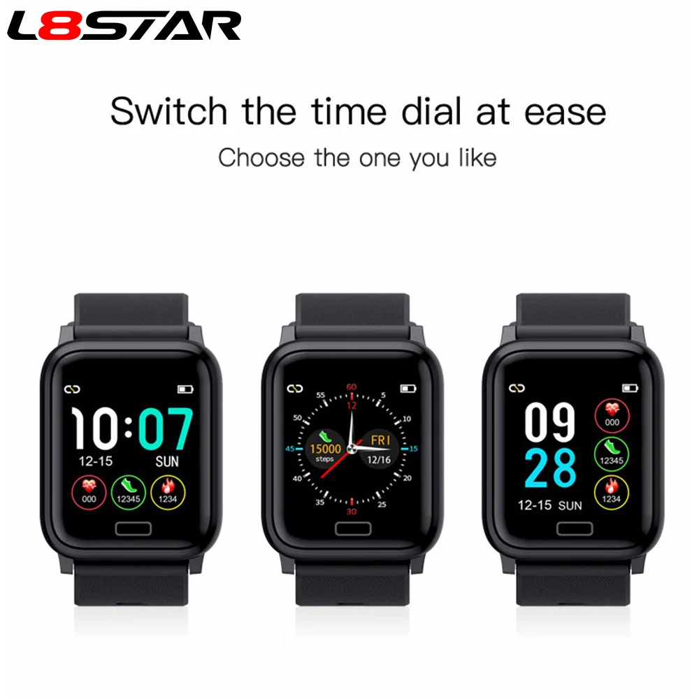 L8STAR Smart Band B1 ожидания 30D 3D Динамический интерфейс крови Давление браслет для