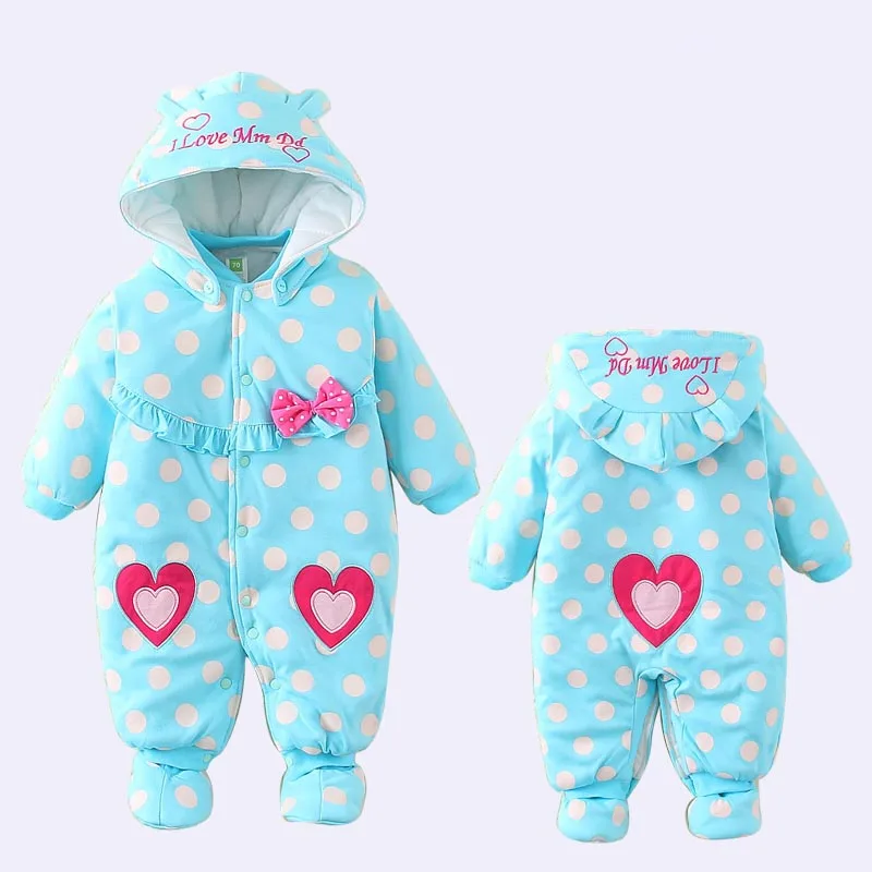 Bebé invierno mameluco 2016 Nueva Marca de algodón de dibujos animados de alta calidad grueso cálido bebé Bebé Ropa de niña Bebé invierno mameluco 2016 Nueva Marca de algodón de dibujos animados de alta calidad grueso cálido bebé Bebé Ropa de niña
