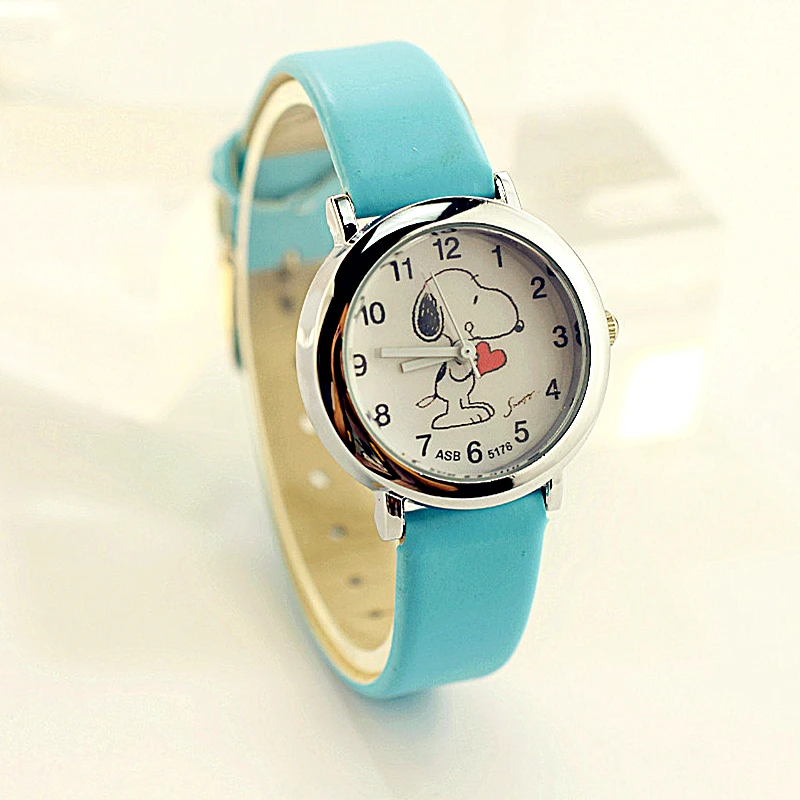 

Snoopy Watch women watch classic men watch kid watch Genuine Brand Casual Fashion Quartz Wristwatches Leather clock waterproof