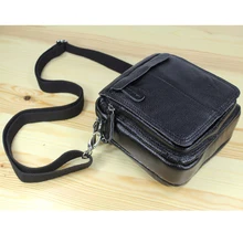 Новые натуральная кожа мужские сумки через плечо маленькие сумки через плечо натуральная кожа сумка для мужчин сумка через плечо Повседневное черный M150